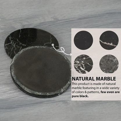 Marble Coaster Plates Set - Round