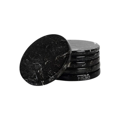 Marble Coaster Plates Set - Round