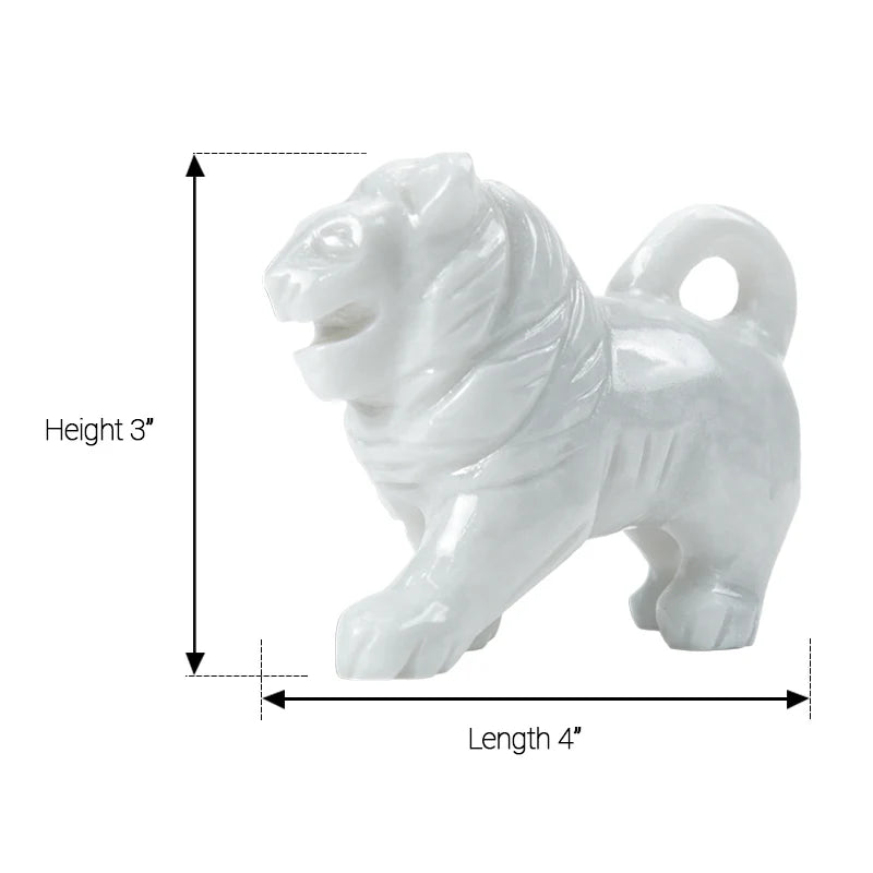 Marble Lion 4 Inches