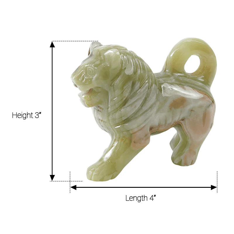 Marble Lion 4 Inches