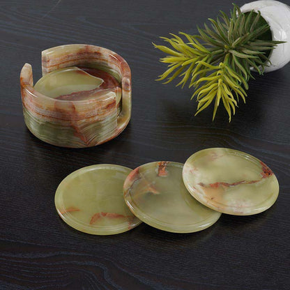 Marble Coaster Set - Round