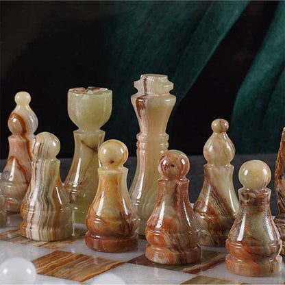 White and Green Premium Quality Chess pieces