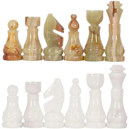 White and Green Premium Quality Chess pieces